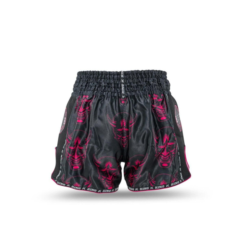 Short Muay Thai King Pro Boxing | Black/Pink/White | KPB Devil