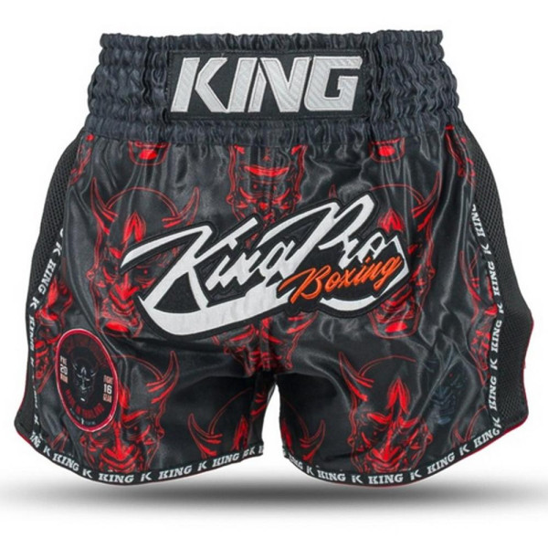 Short Muay Thai KING PRO BOXING | Black/Red/White | Devil