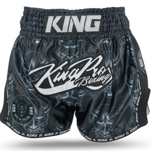 Short Muay Thai King Pro Boxing | Black/Grey/White | KPB Devil