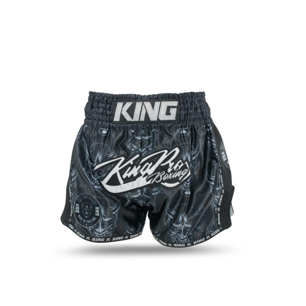 Short Muay Thai King Pro Boxing | Black/Grey/White | KPB Devil