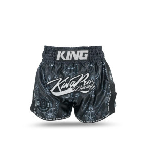 Short Muay Thai King Pro Boxing | Black/Grey/White | KPB Devil
