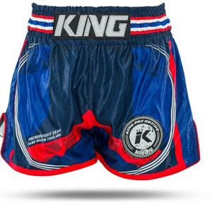 Short Muay Thai King Pro Boxing | Blue/Red/White | KPB