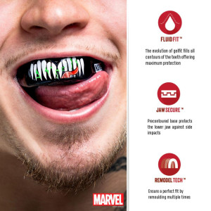 Protège-dents SAFEJAWZ | Marvel Venom | Black/White/Red/Green