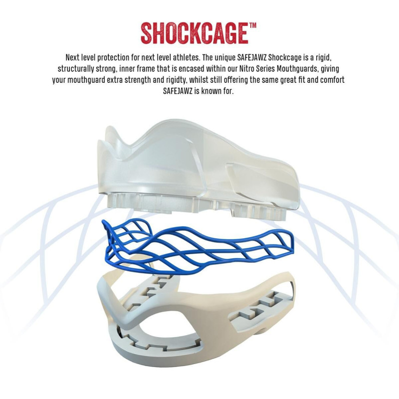 Protège-dents SAFEJAWZ | Blanc/Bleu | Nitro