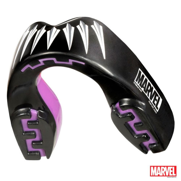 Protège-dents SAFEJAWZ | Noir/Gris/Blanc/Violet | Black Panther Marvel | Adulte