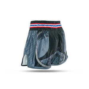 Short Muay Thai King Pro Boxing | Black/Grey/White | KPB