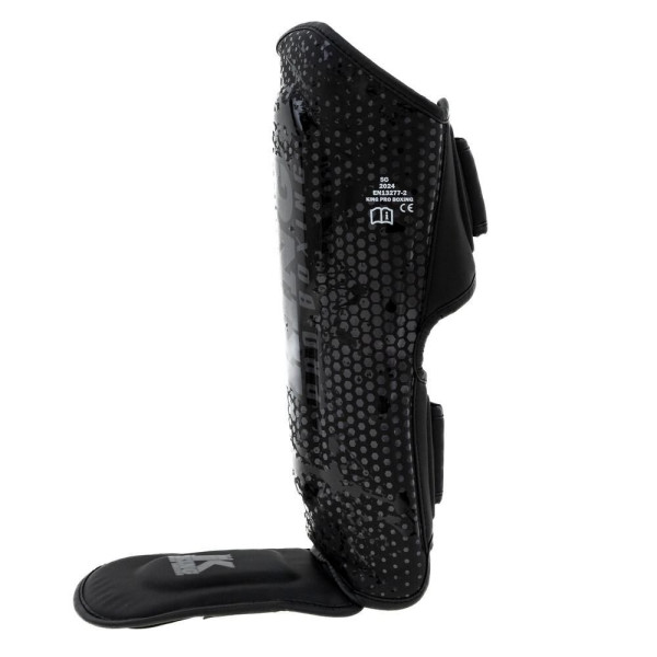 Protège-tibias King Pro Boxing | Noir | Hexagon Series Youth