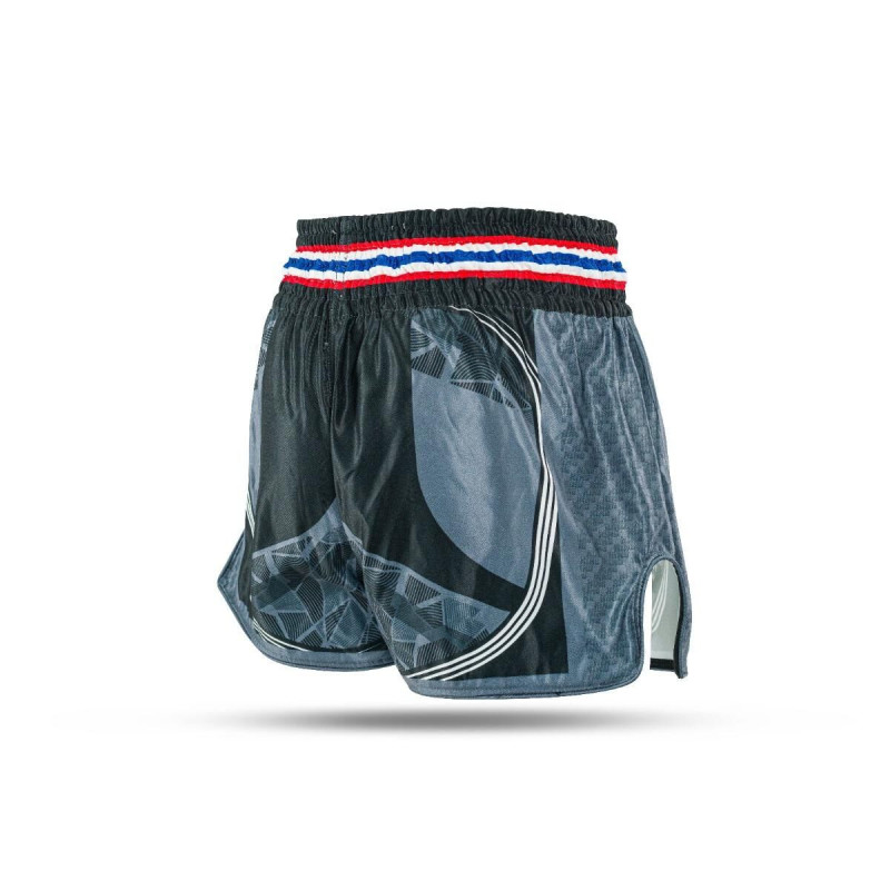 Short Muay Thai King Pro Boxing | Black/Grey/White | KPB