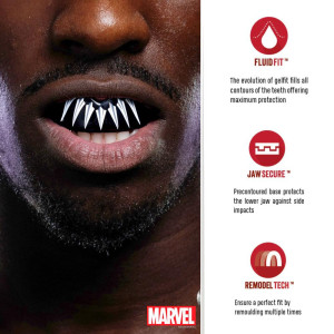 Protège-dents SAFEJAWZ | Noir/Gris/Blanc/Violet | Black Panther Marvel | Adulte