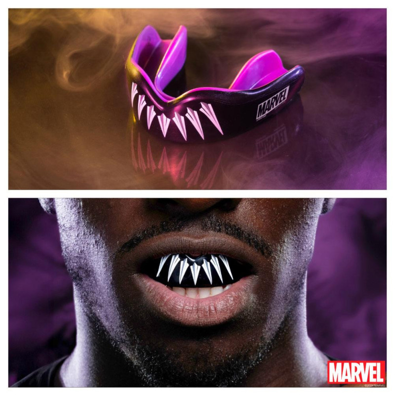 Protège-dents SAFEJAWZ | Noir/Gris/Blanc/Violet | Black Panther Marvel | Adulte