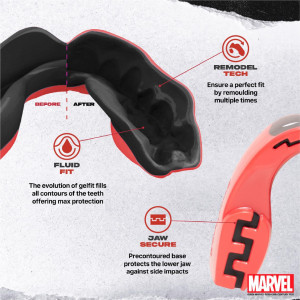 Protège-dents SAFEJAWZ | Black/Red | Marvel Deadpool