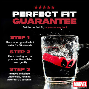 Protège-dents SAFEJAWZ | Black/Red | Marvel Deadpool