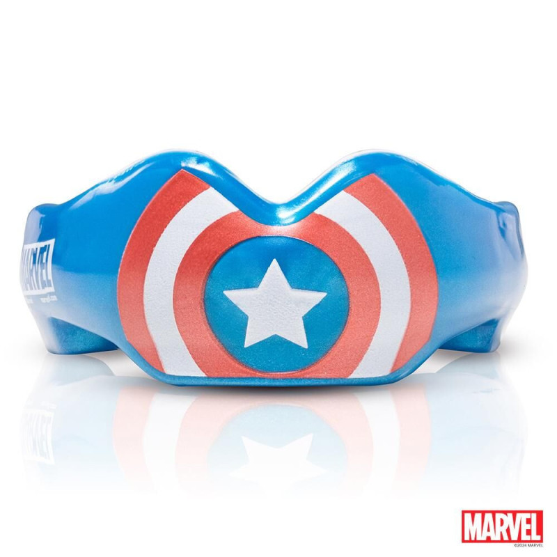 Protège-dents SAFEJAWZ | Bleu/Blanc/Rouge | Captain America Marvel Ortho