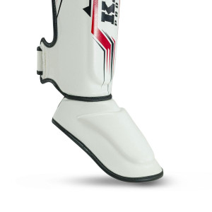 Protège-tibias King Pro Boxing | Blanc/Rouge/Noir | Spartan Series