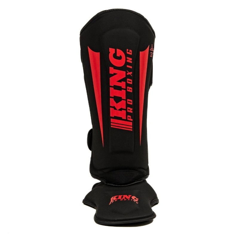 Protège-tibias King Pro Boxing | Noir/Rouge | REVO