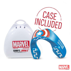 Protège-dents SAFEJAWZ | Bleu/Blanc/Rouge | Captain America Marvel