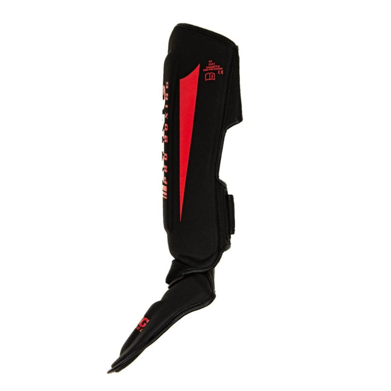 Protège-tibias King Pro Boxing | Noir/Rouge | REVO