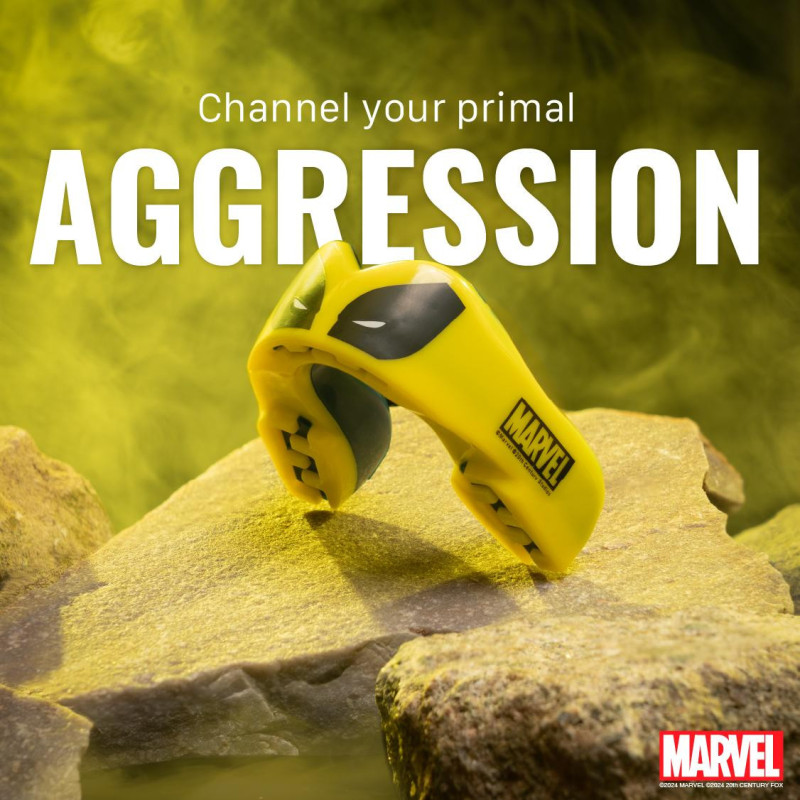Protège-dents SAFEJAWZ | Yellow/Black | WOLVERINE Marvel