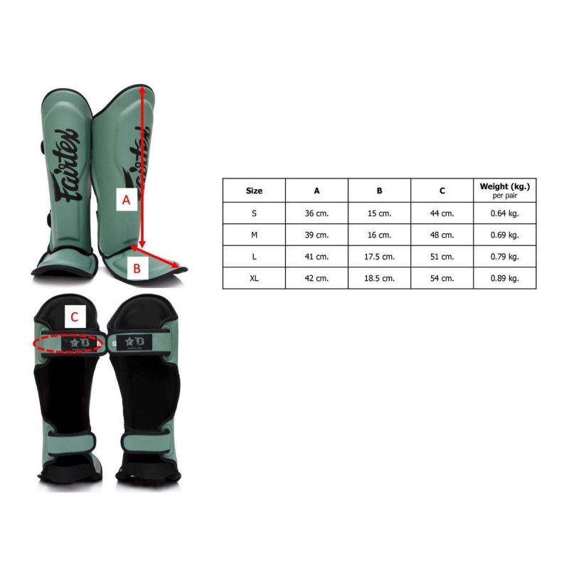 Protège-tibias Fairtex x Booster | Vert | FXB