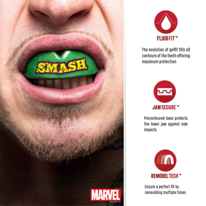 Protège-dents SAFEJAWZ | Green/Yellow/Purple | Hulk Marvel