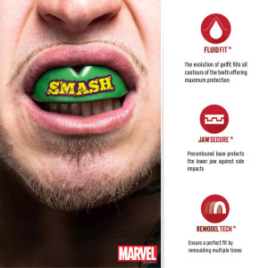 Protège-dents SAFEJAWZ | Green/Yellow/Purple | Hulk Marvel