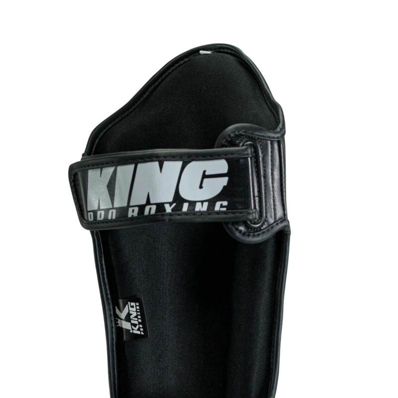 Protège-tibias King Pro Boxing | Noir/Gris | Spartan Series