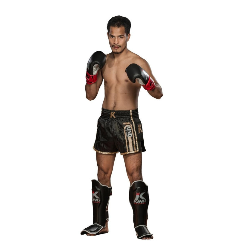 Protège-tibias King Pro Boxing | Noir/Blanc | SG Series