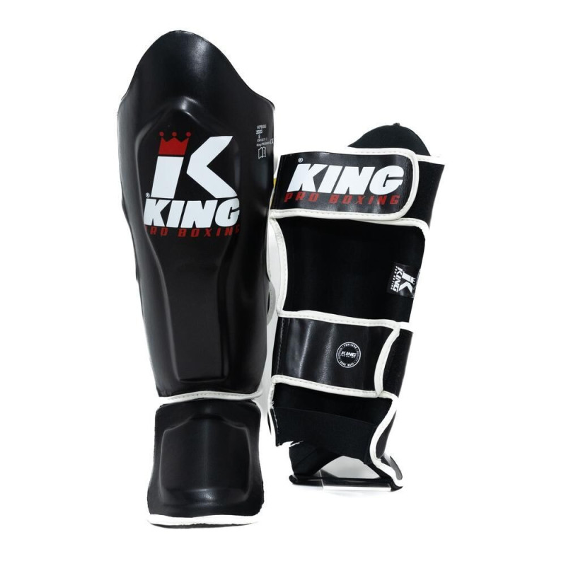 Protège-tibias King Pro Boxing | Noir/Blanc | SG Series
