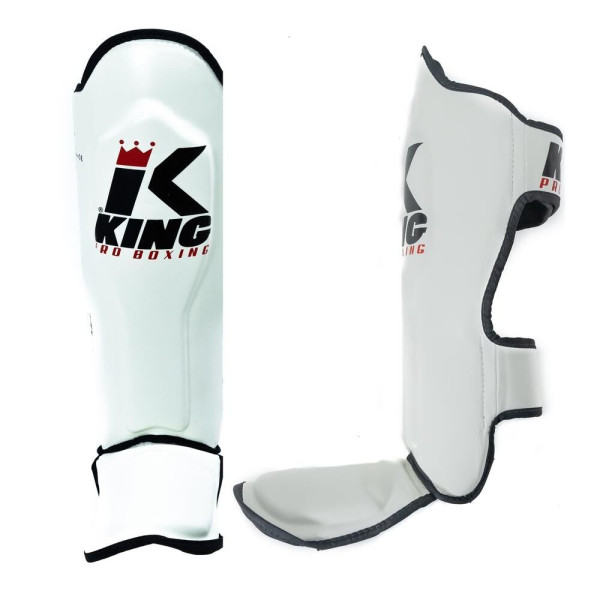 Protège-tibias King Pro Boxing | Blanc/Noir | SG Series