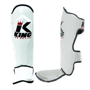 Protège-tibias King Pro Boxing | Blanc/Noir | SG Series