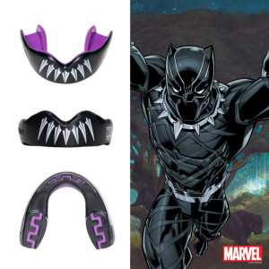 Protège-dents SAFEJAWZ | Black Panther Marvel | Noir/Gris/Blanc/Violet | Enfant