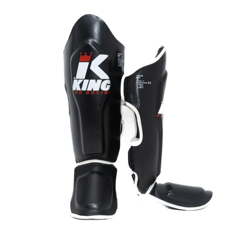Protège-tibias King Pro Boxing | Noir/Blanc | SG Series