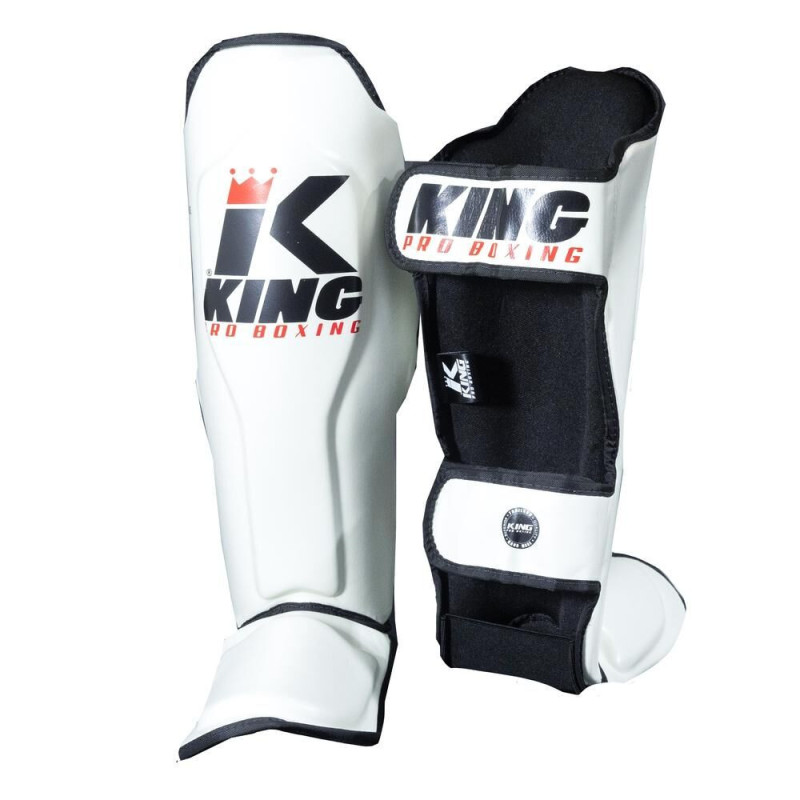 Protège-tibias King Pro Boxing | Blanc/Noir | SG Series