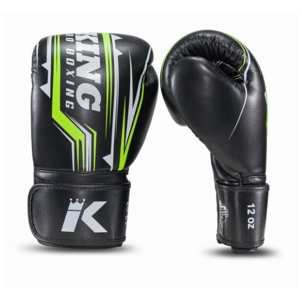 Gants de Boxe King Pro Boxing | Noir/Lime/Blanc | Spartan