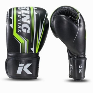 Gants de Boxe King Pro Boxing | Noir/Lime/Blanc | Spartan