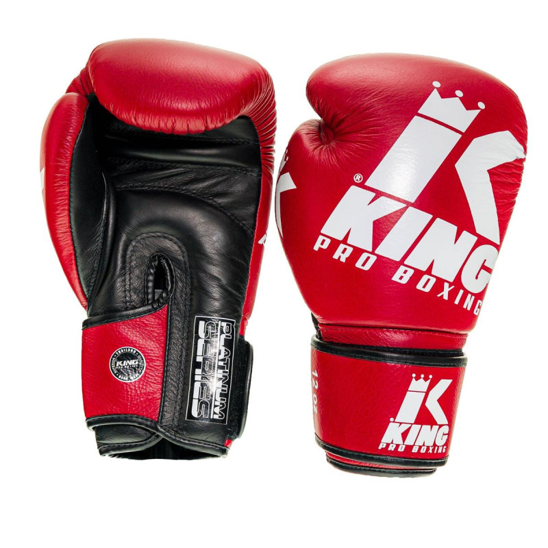 Gants de Boxe KING PRO BOXING | Rouge/Noir/Blanc | Platinum Series