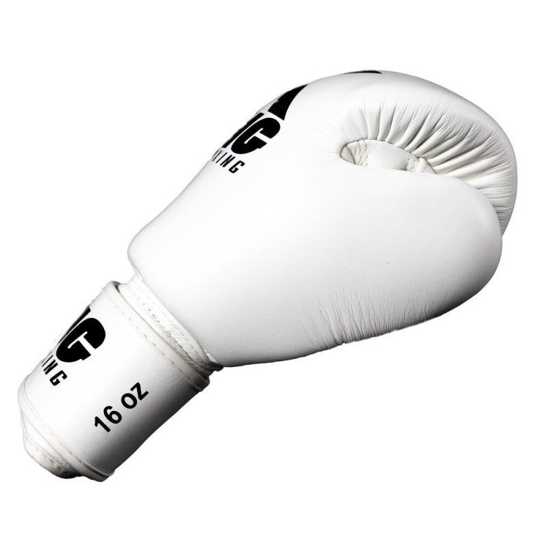 Gants de Boxe King Pro Boxing | Blanc/Noir | BGVL-3