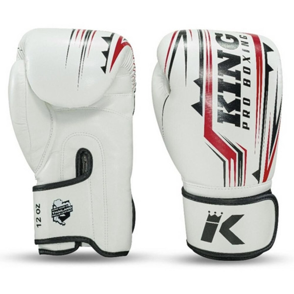 Gants de Boxe King Pro Boxing | Blanc/Rouge/Noir | Spartan Series