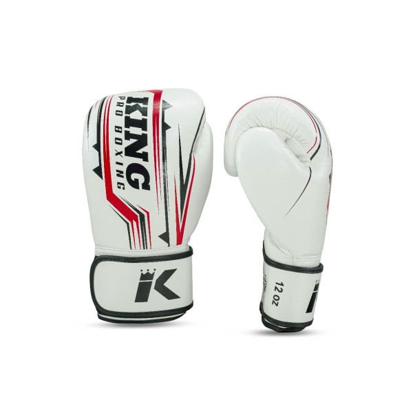 Gants de Boxe King Pro Boxing | Blanc/Rouge/Noir | Spartan Series