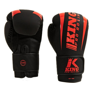 Gants de Boxe King Pro Boxing | Noir/Rouge | REVO