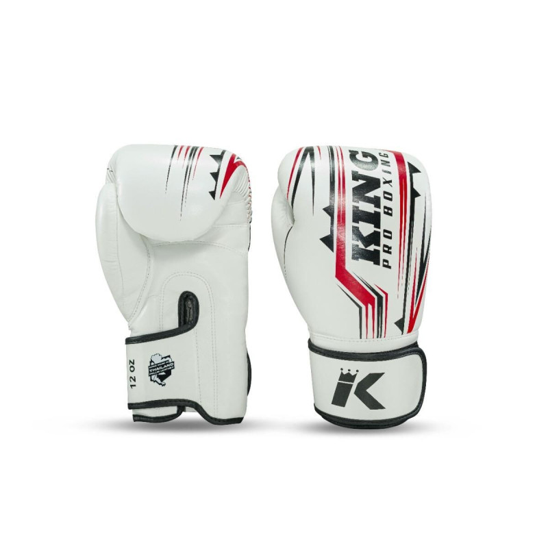 Gants de Boxe King Pro Boxing | Blanc/Rouge/Noir | Spartan Series