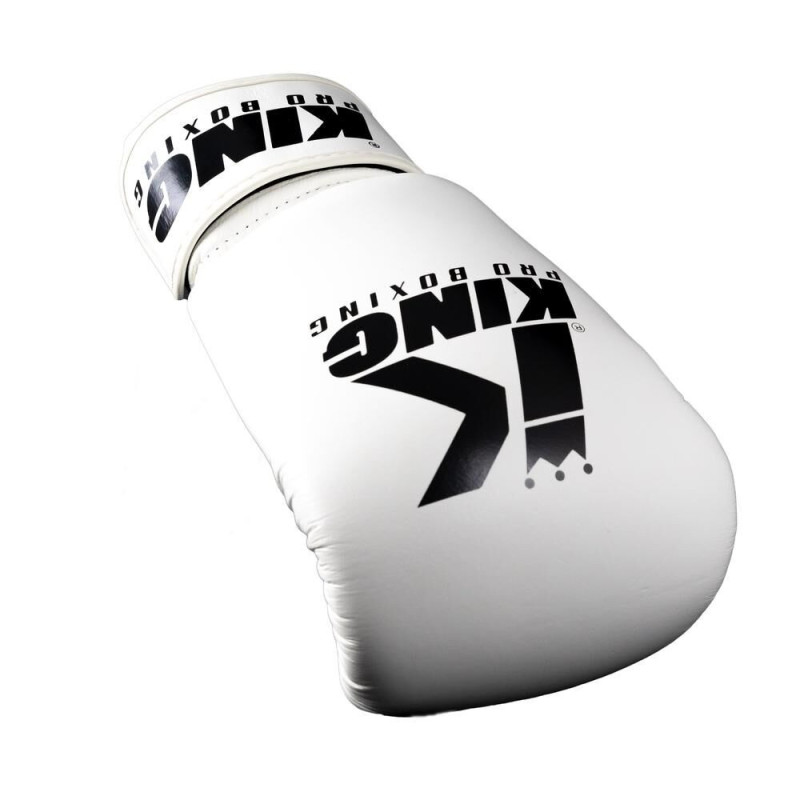 Gants de Boxe King Pro Boxing | Blanc/Noir | BGVL-3