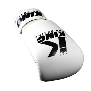 Gants de Boxe King Pro Boxing | Blanc/Noir | BGVL-3