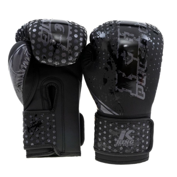 Gants de Boxe KING PRO BOXING | Noir/Gris | Hexagon Series
