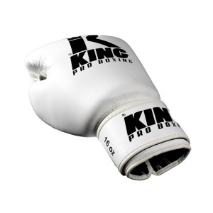 Gants de Boxe King Pro Boxing | Blanc/Noir | BGVL-3