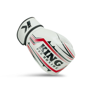 Gants de Boxe King Pro Boxing | Blanc/Rouge/Noir | Spartan Series