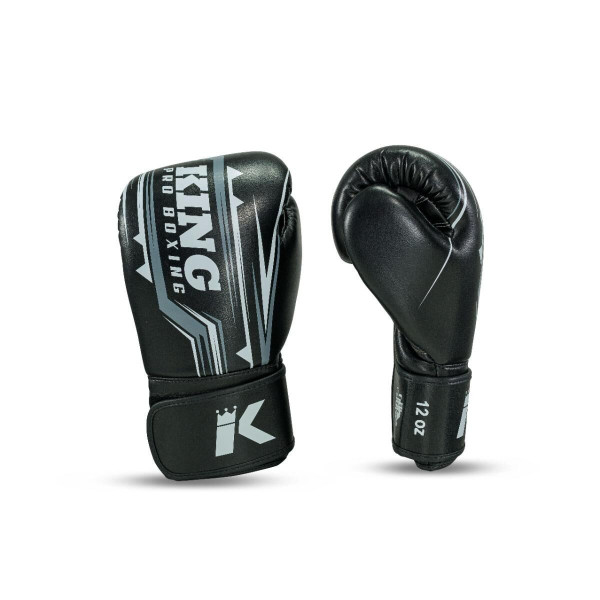 Gants de Boxe King Pro Boxing | Noir/Gris | Spartan Series