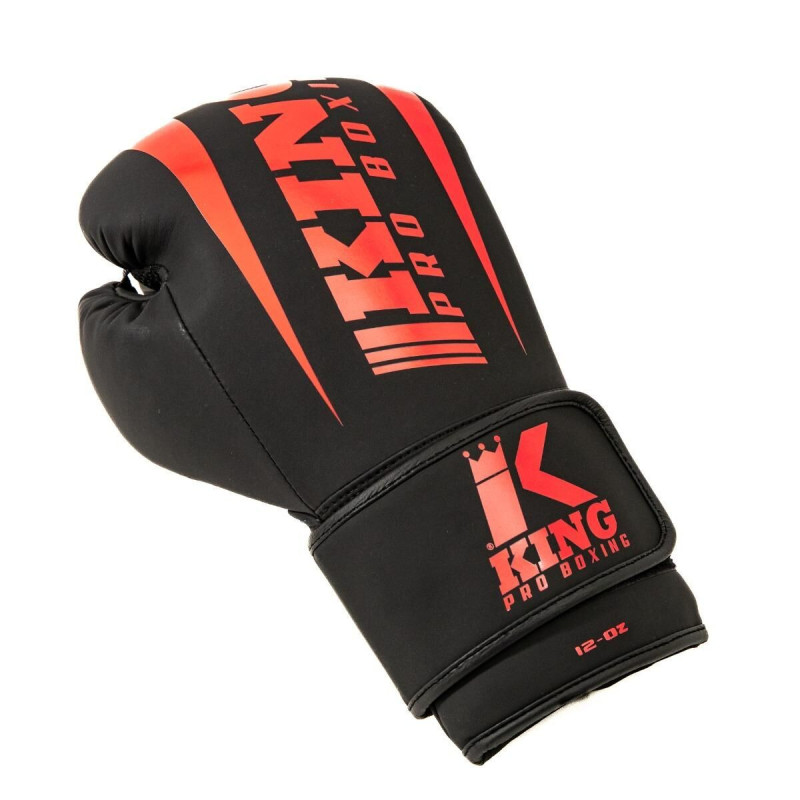 Gants de Boxe King Pro Boxing | Noir/Rouge | REVO