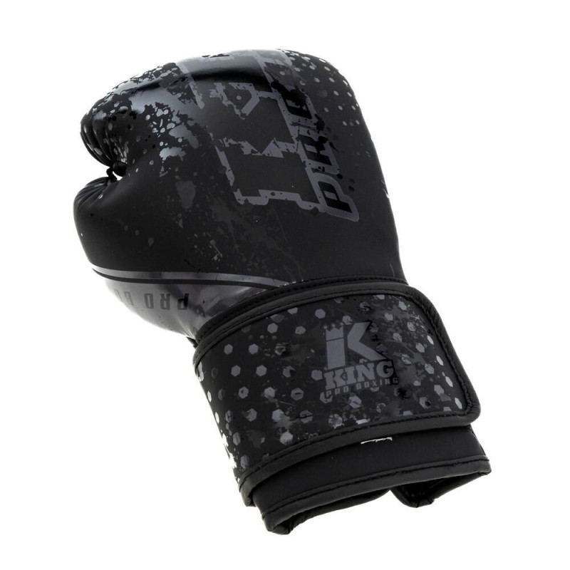 Gants de Boxe KING PRO BOXING | Noir/Gris | Hexagon Series