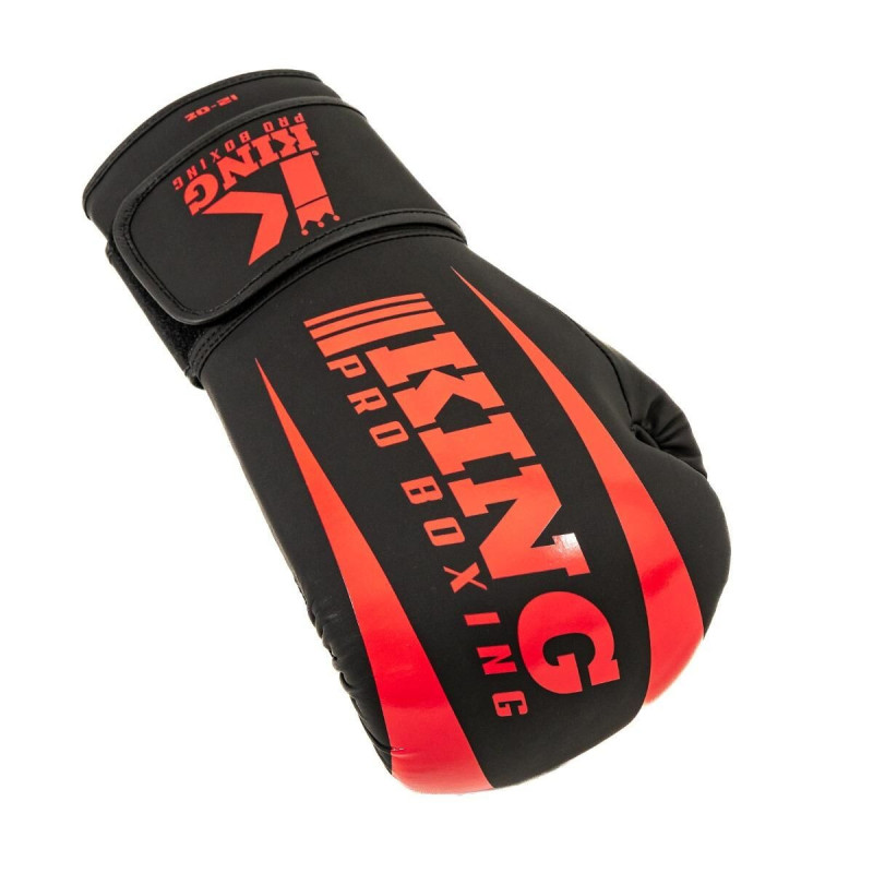 Gants de Boxe King Pro Boxing | Noir/Rouge | REVO
